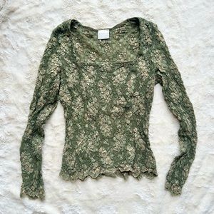 ❌SOLD❌ VTG 90s Moda International Lace Blouse